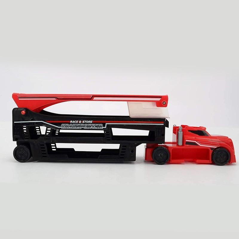 ديكي - مجموعة لعب السباق وشاحنة نقل السيارات