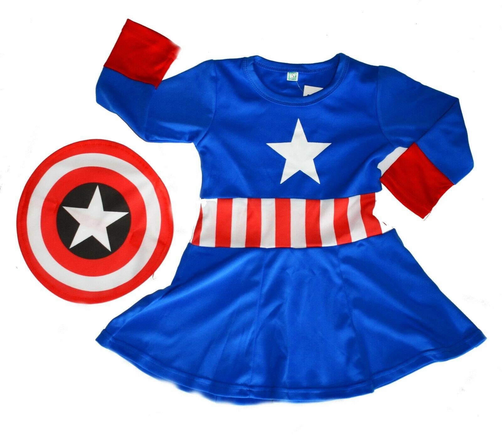 Captain America Costume For Girl