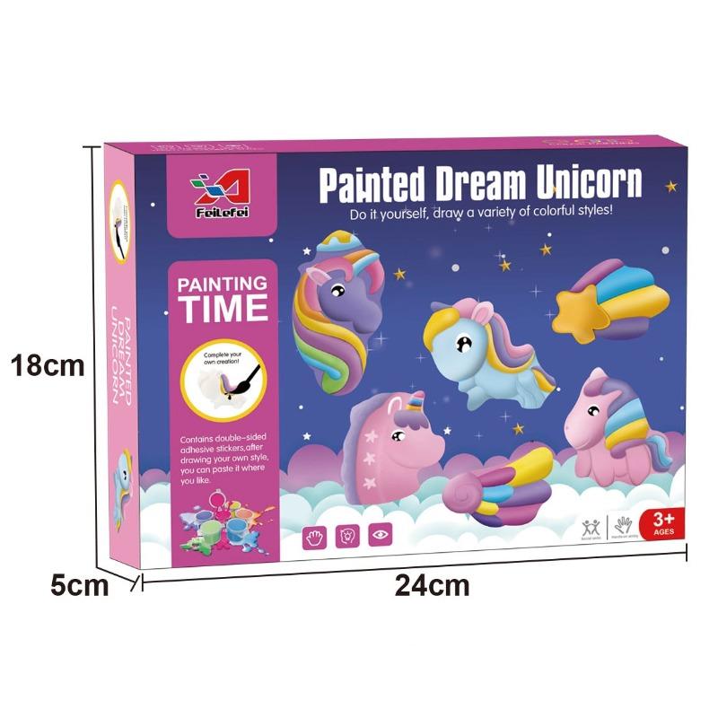 مجموعة تلوين الملصقات بتصميم يونيكورن