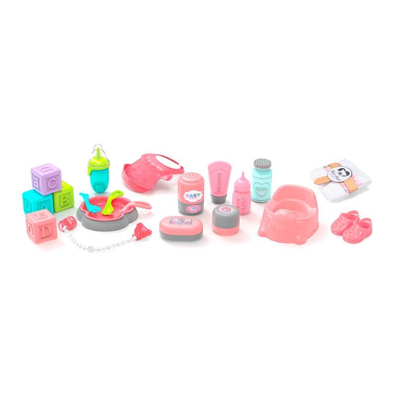 Vdora Baby Doll with 21 Pieces Accessories Feeding Playset