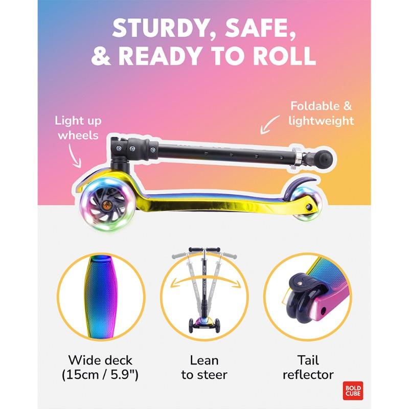 بولد كيوب - سكوتر ثلاثي العجلات قابل للطي دارك نايت