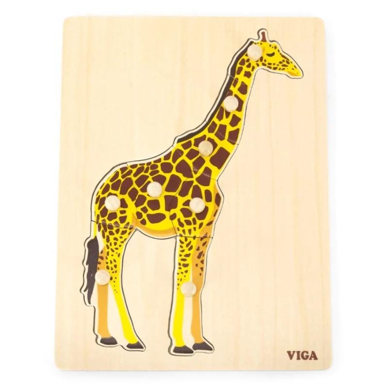 VIGA Montessori Puzzle - Giraffe