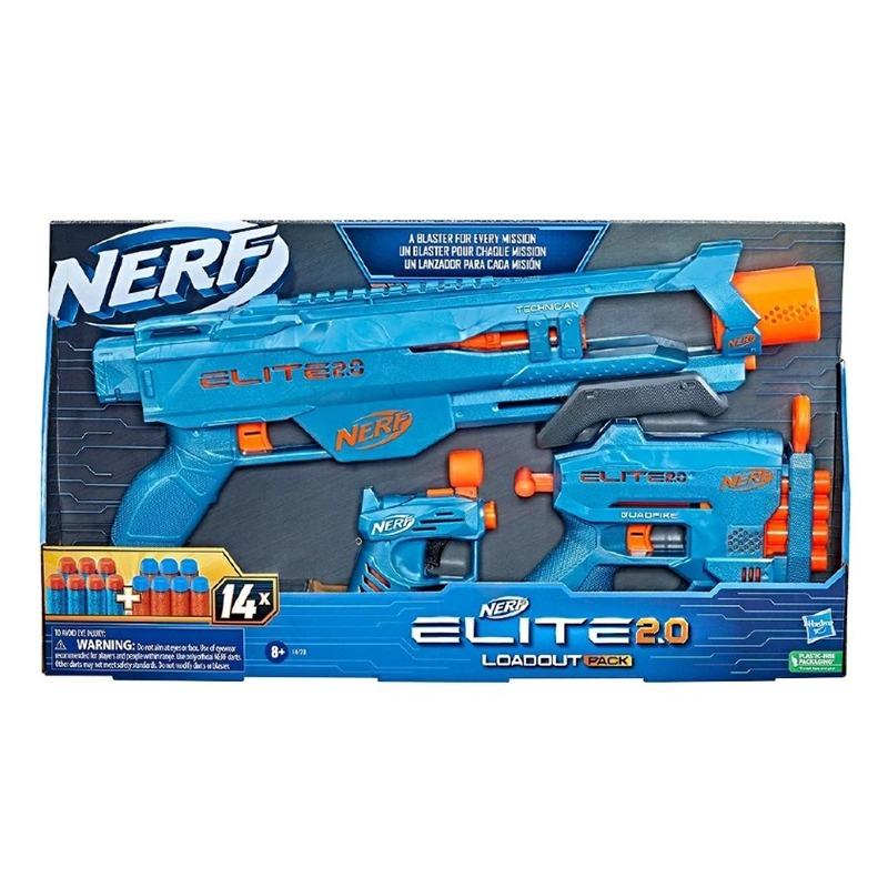 Nerf Elite - Loadout Pack Triple Pack Toy Shotgun 3 Pistol 14 Darts New
