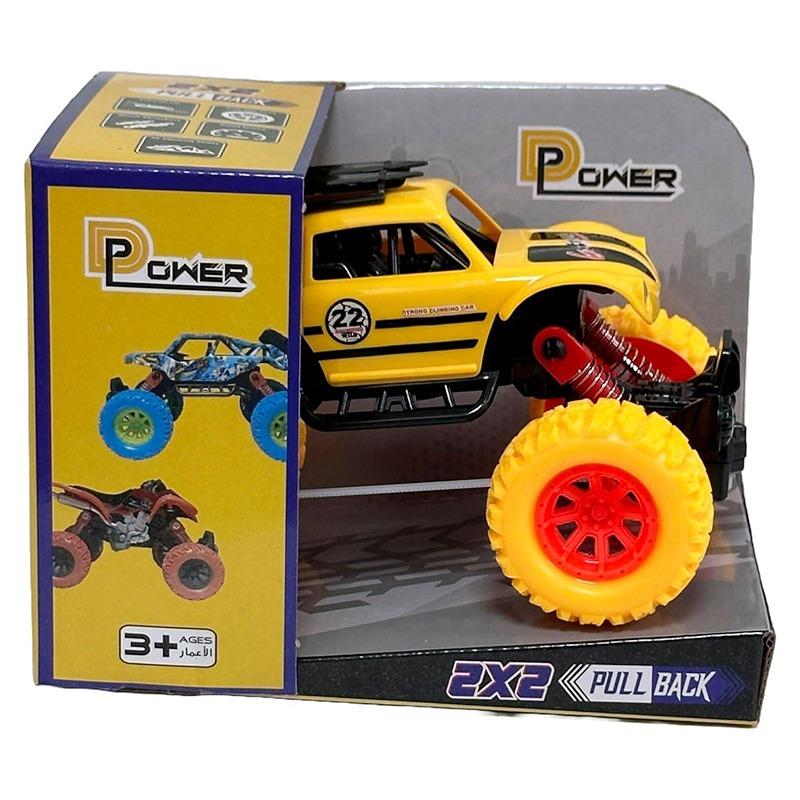 D-Power Pullback Shak Stunt Car - Yellow