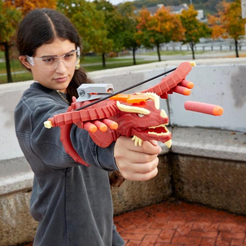 Nerf Timbershade Red Dragon Blaster with 6 darts
