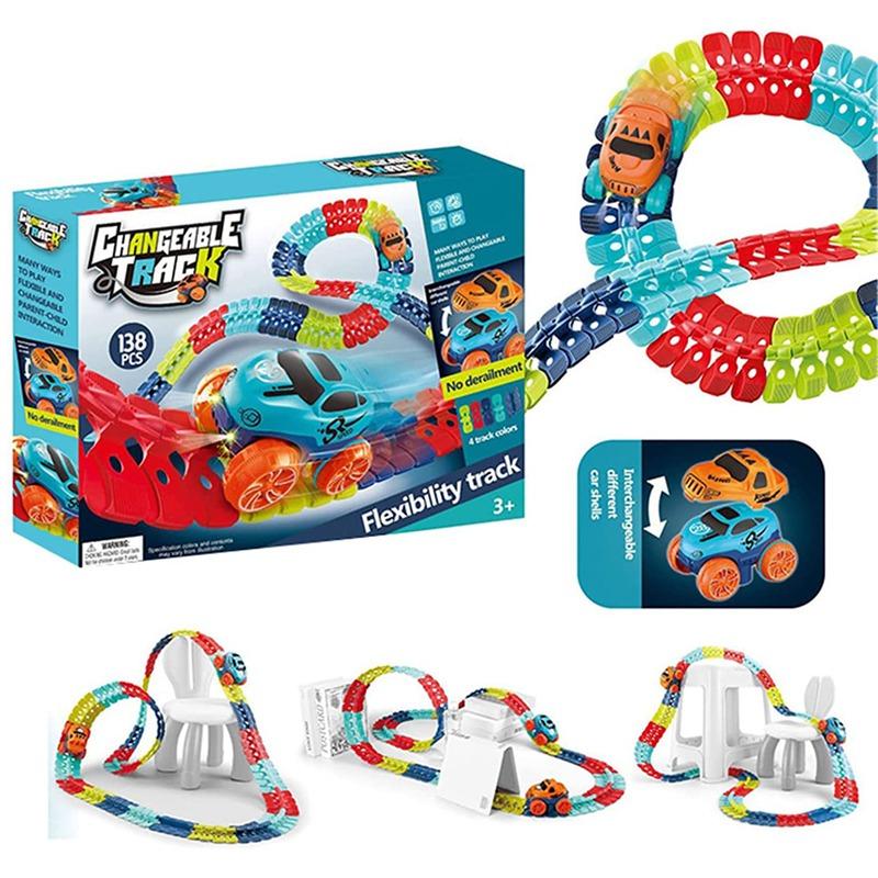 Changeable Track With Led Light Up Race Car