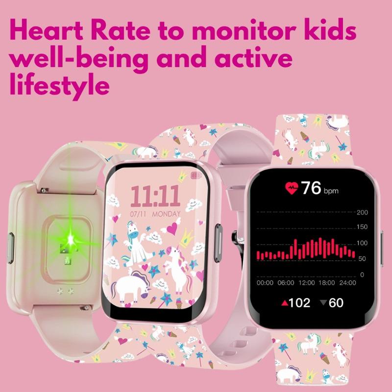 WatchOut Champion Kids & Teens Smartwatch with Habit Building, Heart Rate, Activity Track, 22 Sports Mode, Waterproof, Class Lock (Blush Pink)