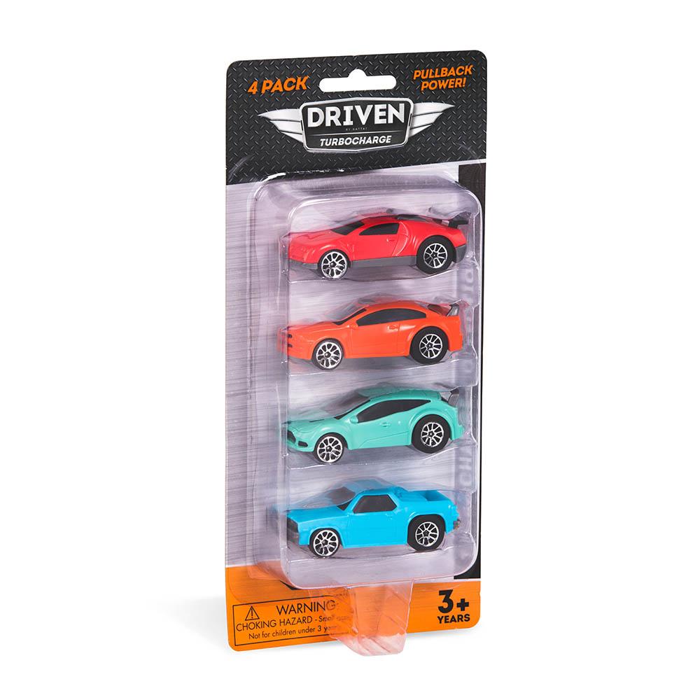 Driven Vehicles Bundle Cleaning Truck And 4 Mini Cars - 2 Pcs