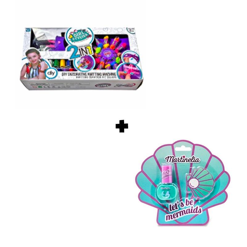 باقة البنات (مجموعة الحياكة من قيرل ستايلش + طقم طلاء الأظافر مارتينيلا ميرميد)