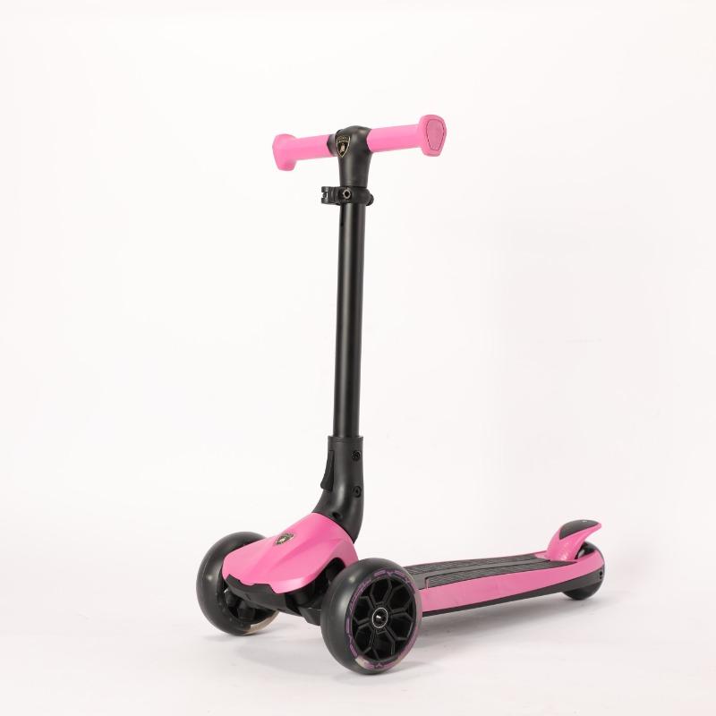 لامبورجيني - سكوتر اطفال 3 عجلات لون وردي