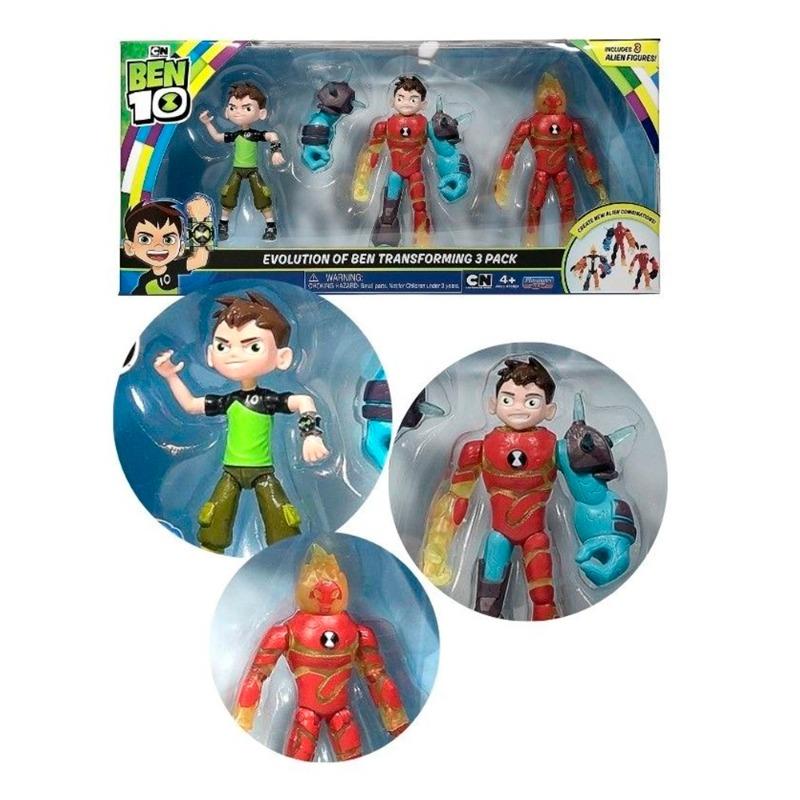 بن 10 - الشخصيات المتحولة 3 قطع