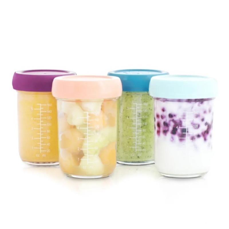 BABYMOOV Glass Baby Bowls Airtight Food Storage