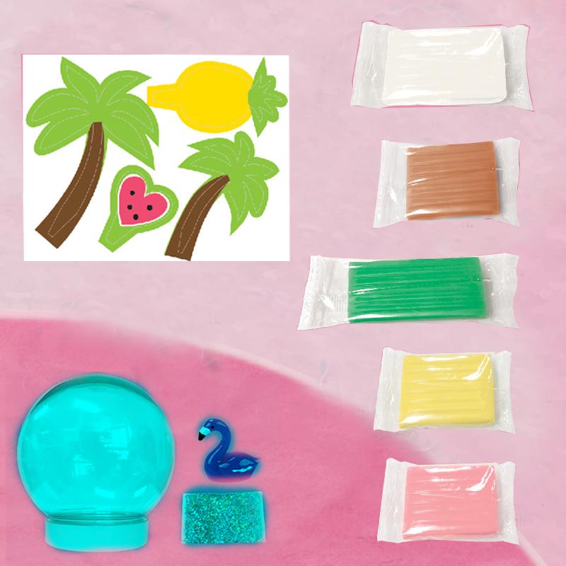 Sew Star Water Globe Flamingo Crystal