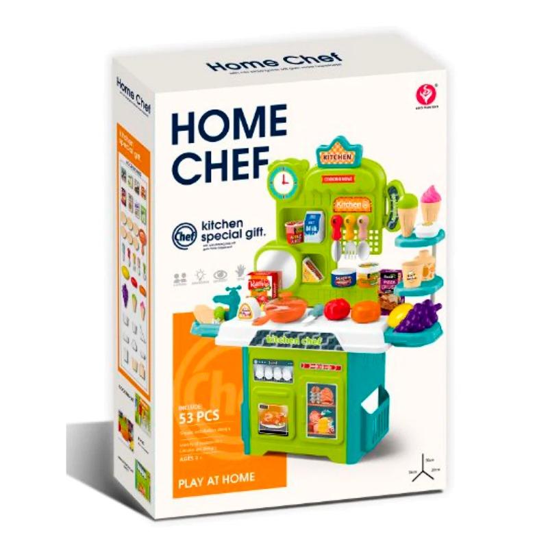 Home Chef Kitchen Pretend Toys Playset - 53 Pcs