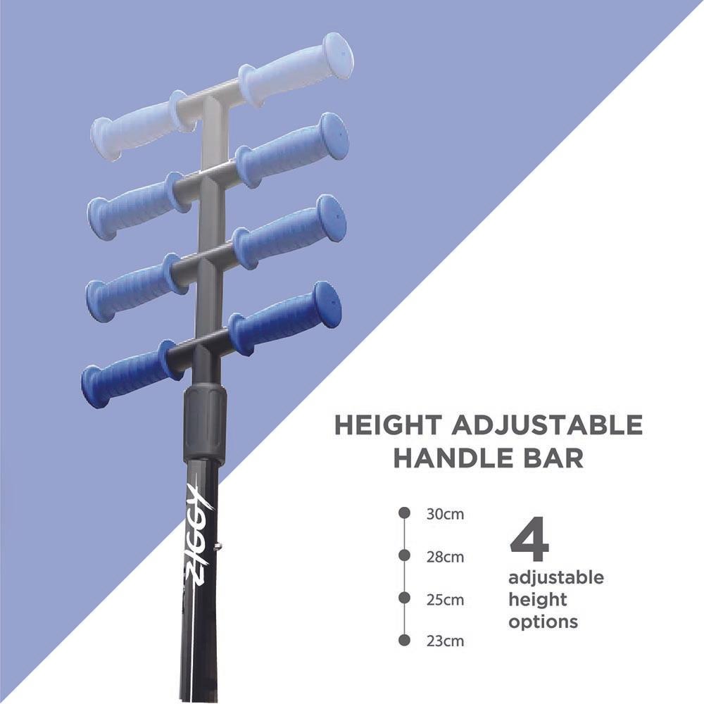 زيجي - سكوتر ثلاثي العجلات بإضاءة إل إي دي - لون أزرق