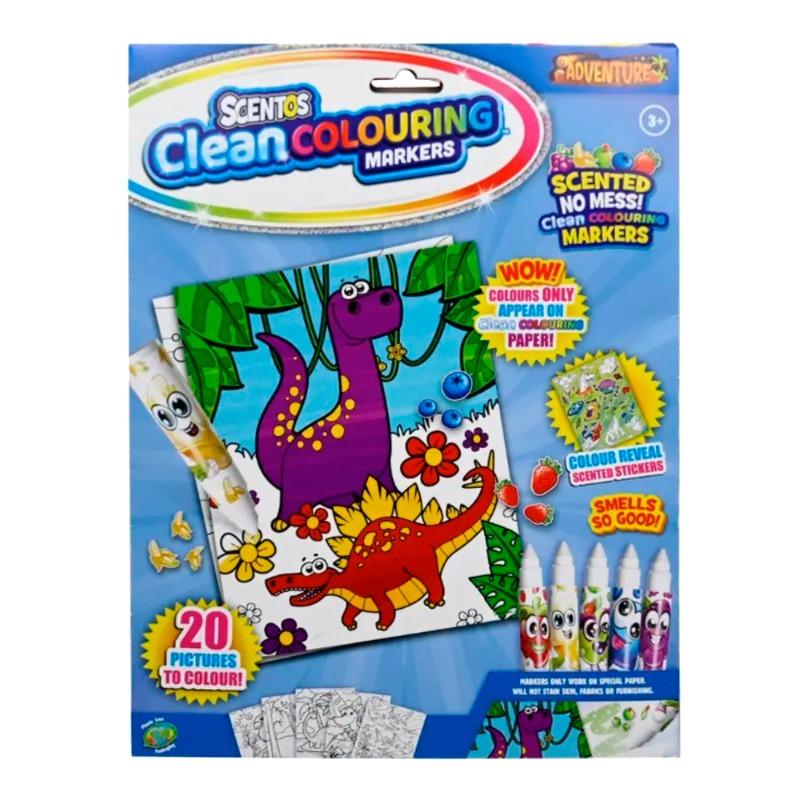 Scentos Scented Clean Colouring Markers - Adventure