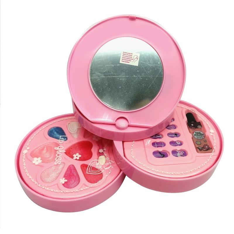 اشتري 1 واحصل على 1 مجانا سباركل آند جليتر - مجموعة أدوات مكياج شكل دائري + مجموعة تجميل والعناية بالأظافر