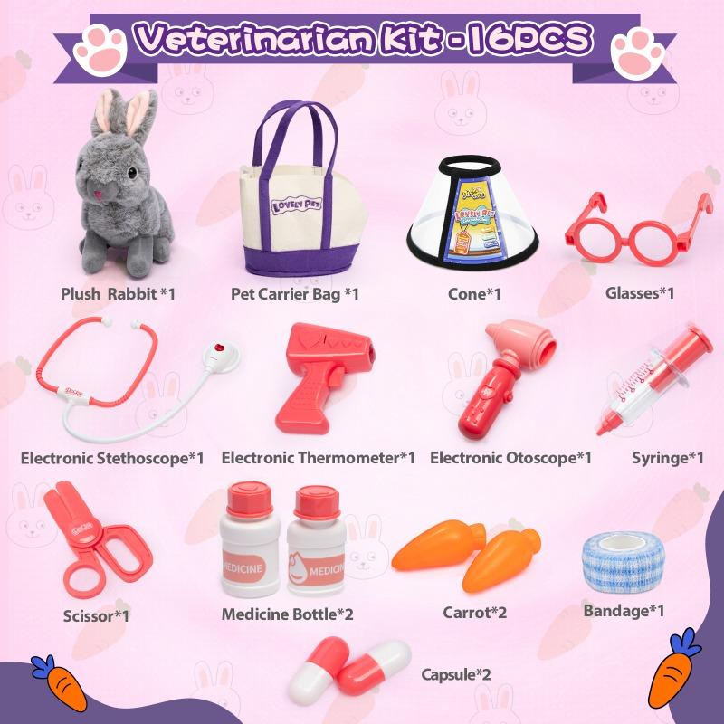 Kidewan Belgian Plush Flemish Giant Examine Kit 16 Pcs