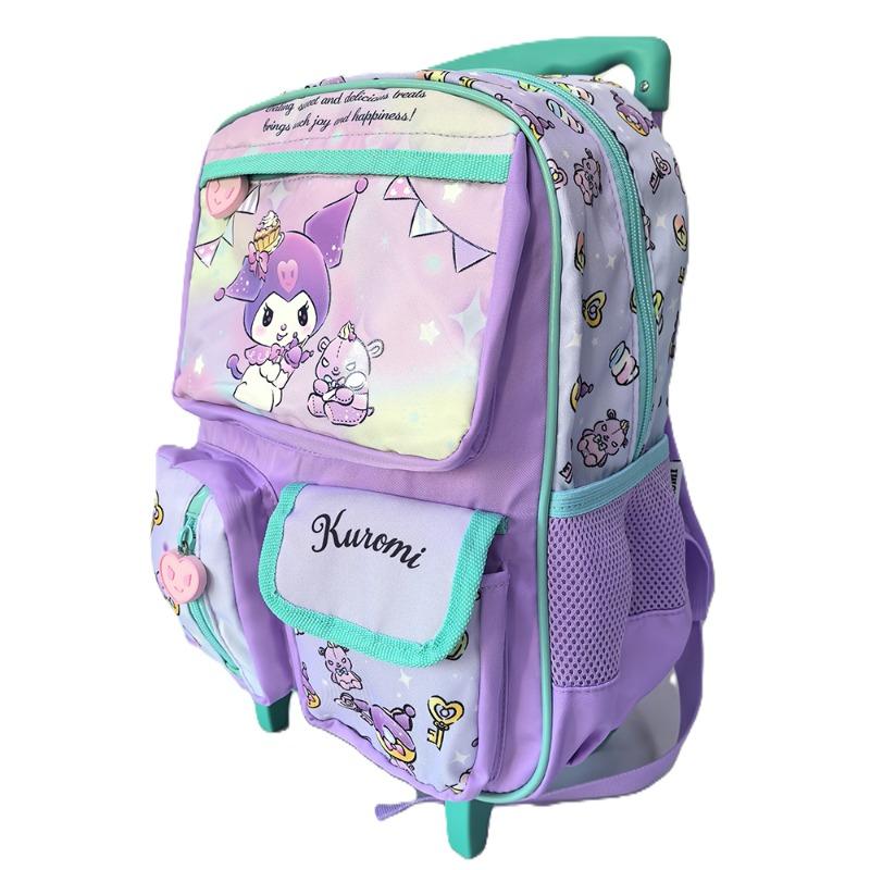 Kuromi 13.5 Kindergarten Trolley Backpack Green