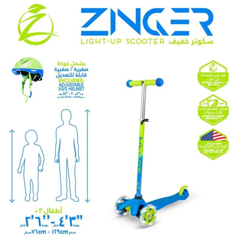 Madd Gear Zycom Zipper Scooter w/Helmet Blue/Green