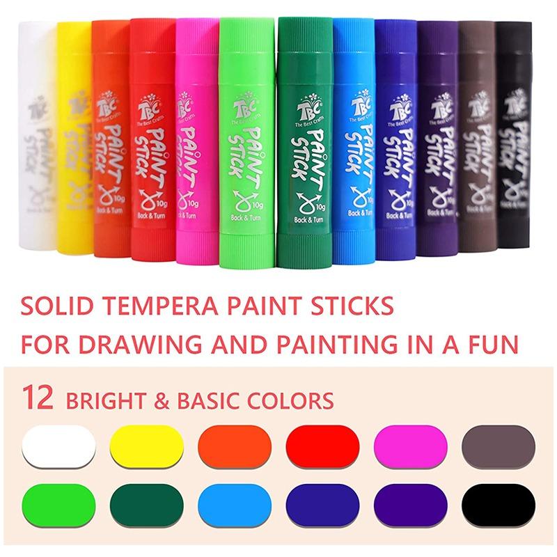 TBC Tempera Paint Sticks - 12 Pcs
