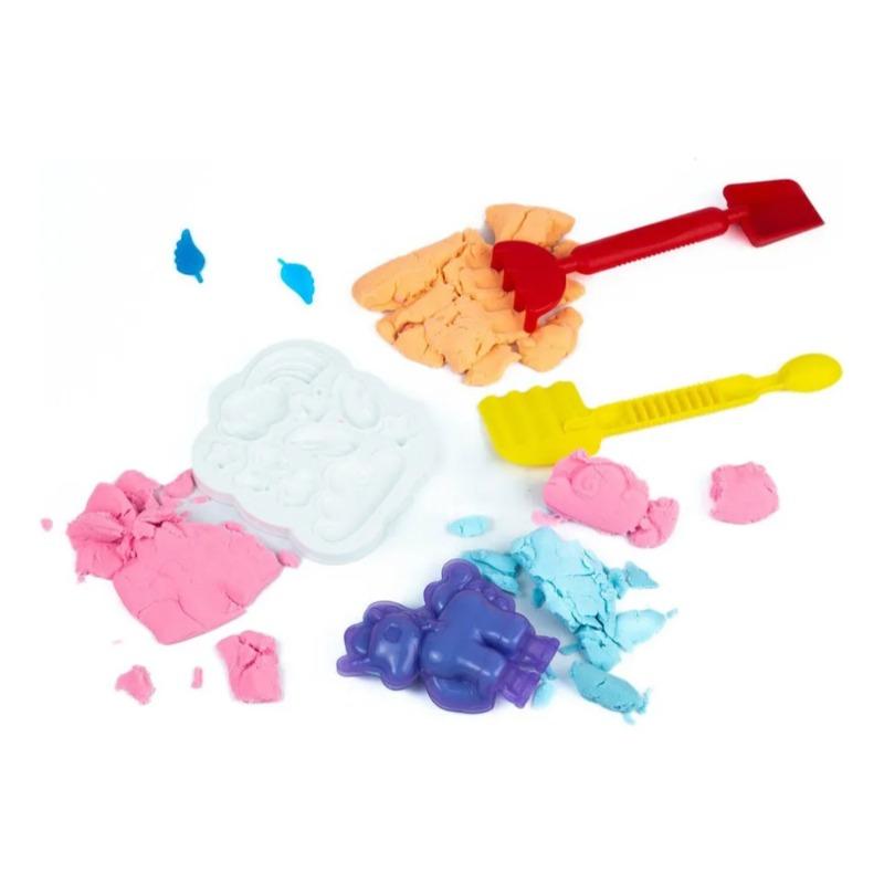 طقم لعب الرمل الحركي – وحيد القرن للأطفال مع حقيبة.