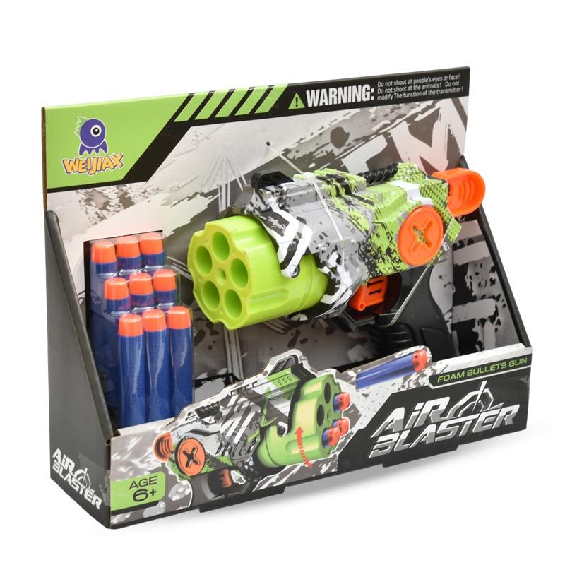 Air Blaster Foam Bullet Gun – Green & Black