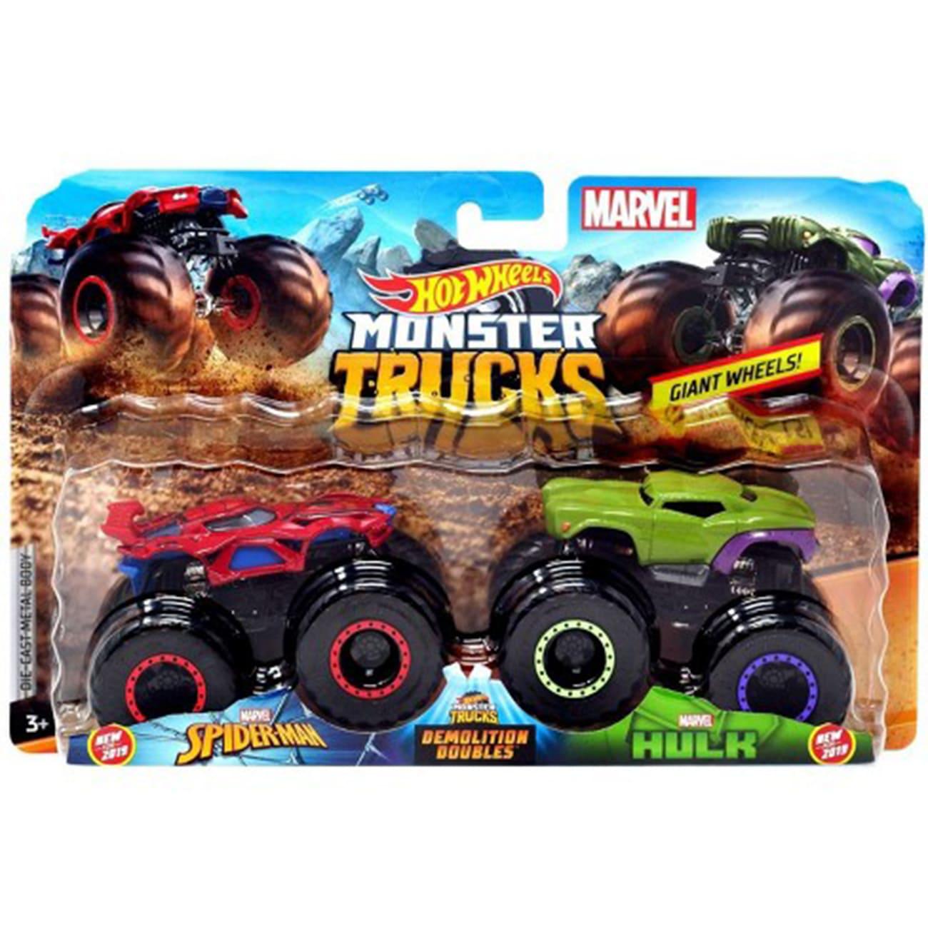 Hot Wheels Monster Trucks Spider-Man And Hulk
