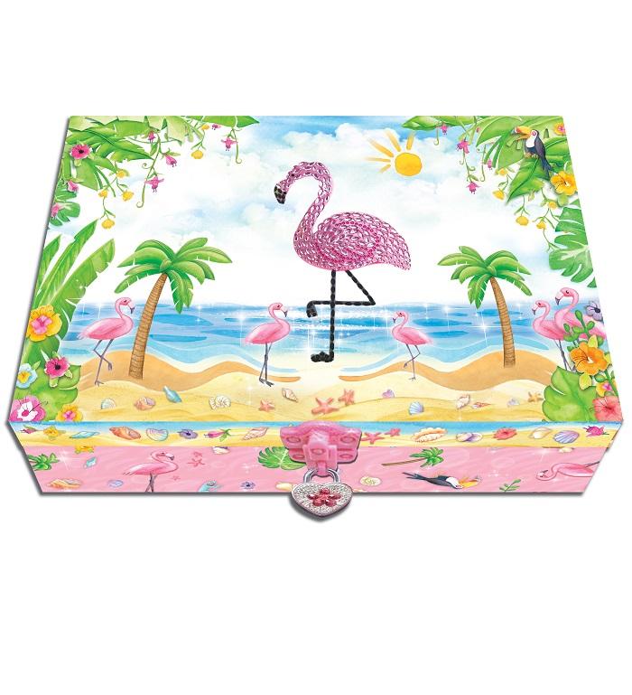 صندوق بطبعات فلامنجو مع قفل