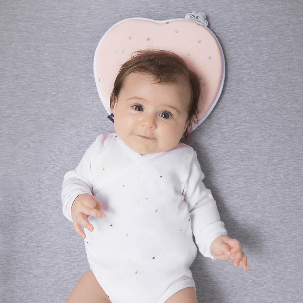 بيبي موف - وسادة مسند رأس الأطفال لوفنيست وردي