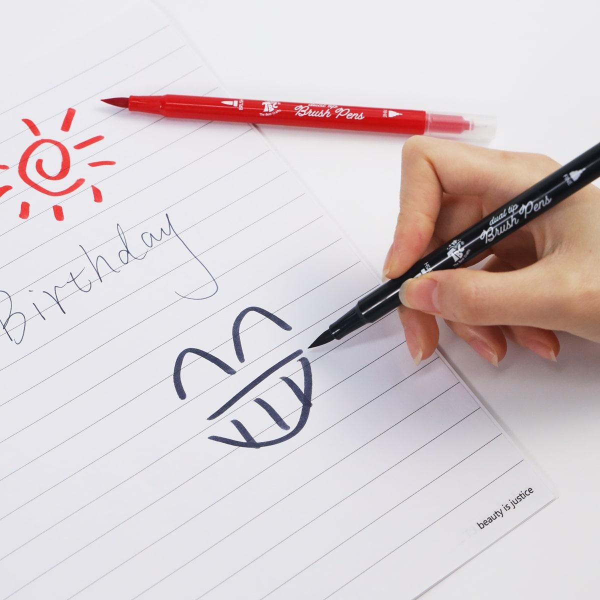 ألوان بفرشاة رأس مزدوجة - 24 لون