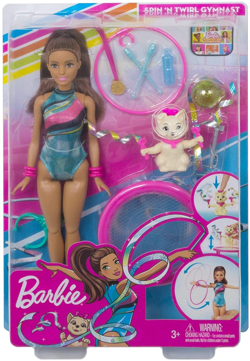 Barbie Dreamhouse Adventures Spin n Twirl Gymnast Doll