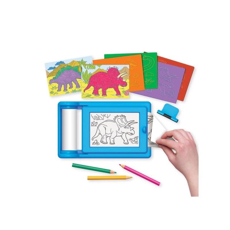 4M KidzMaker Dinosaur Rub Art Studio