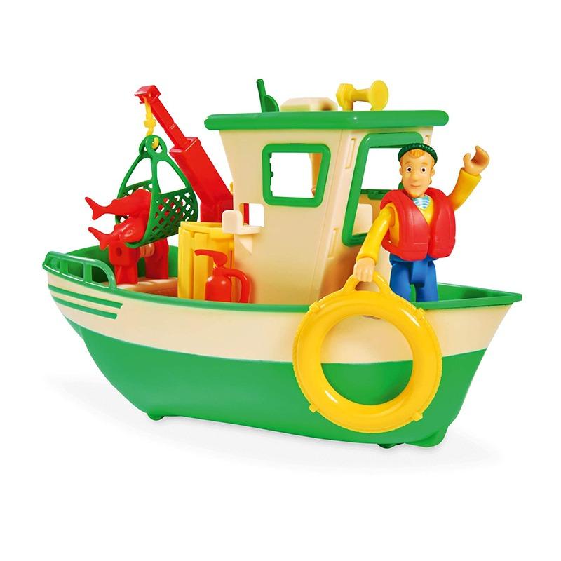 Simba Sam Charlies Fishing Boat and Figurine