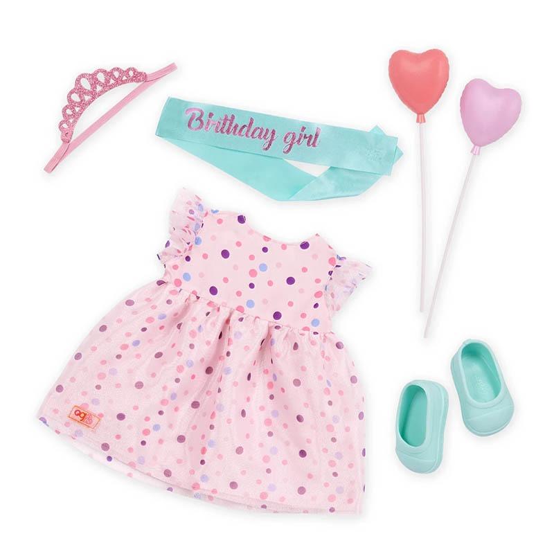 Our Generation Esme 18-inch Doll with Birthday Party Dress