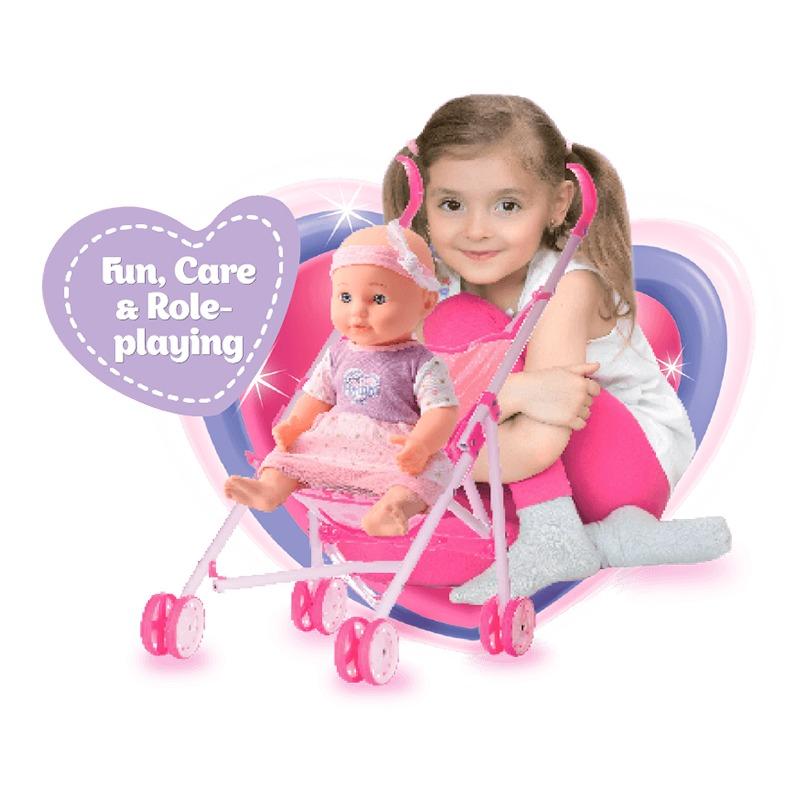 بيبي حبيبي - دمية حبيبتي في عربة الأطفال مقاس 14 بوصة