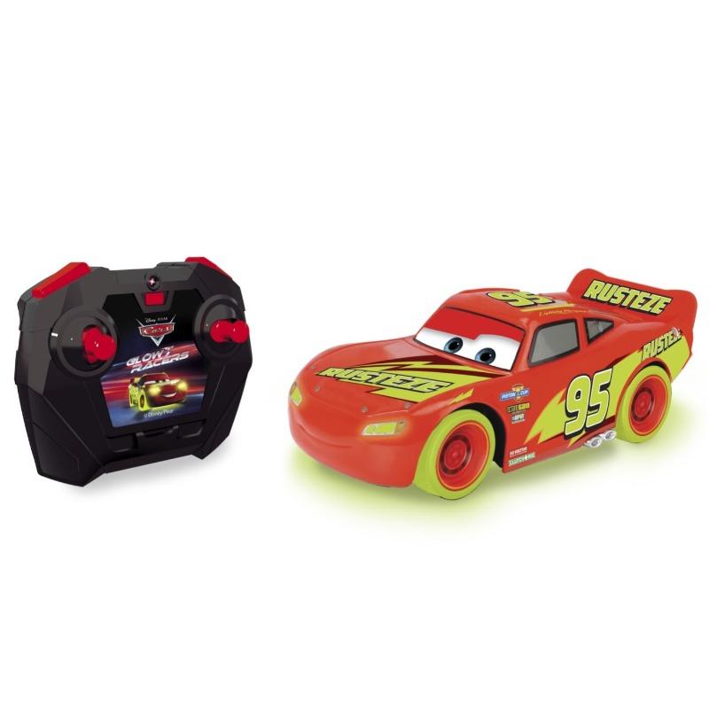 Jada Remote Control Car Glow Racers Lightning McQueen