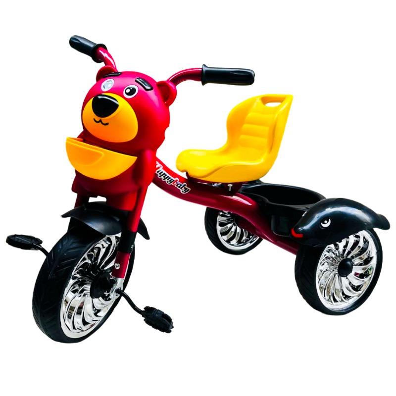 إنفينيتي دراجة ثلاثية للأطفال مزودة بإضاءة وصوت – اللون الأحمر النبيذي