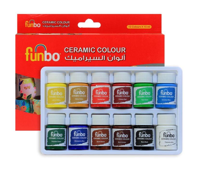 Funbo Ceramic Color with Brushes Bundle