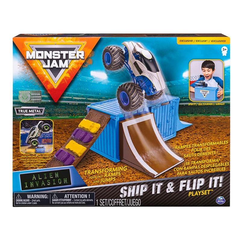 Monster Jam Ship It Flip It Transforming Game Set