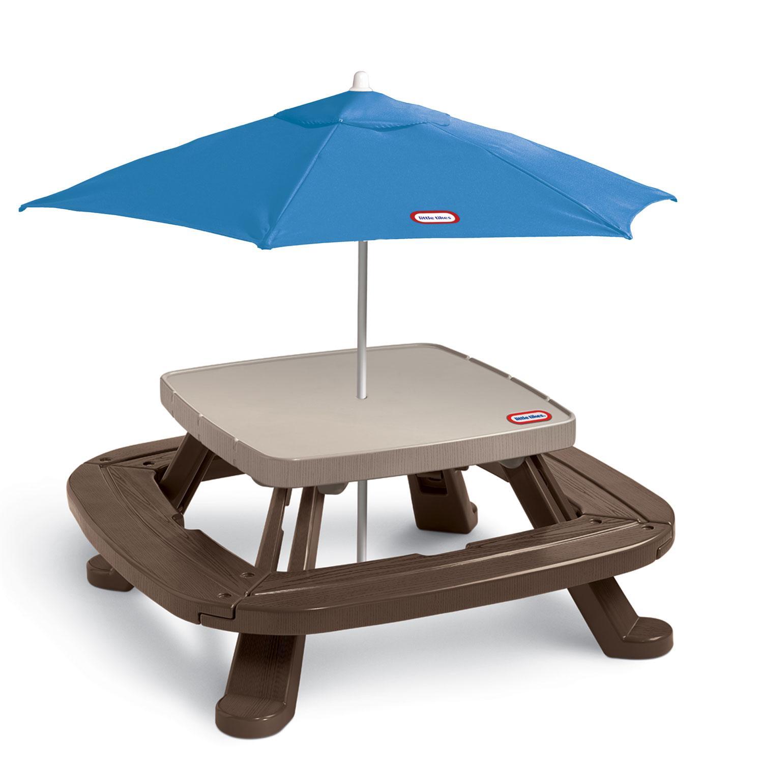 Little Tikes Fold N Store Picnic Table with Market Umbrella