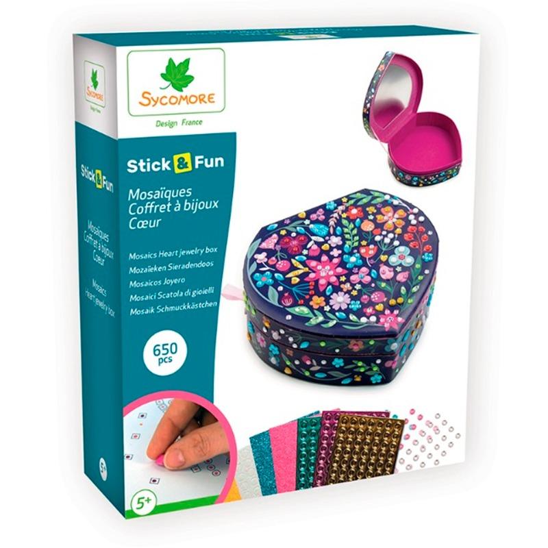 Sycomore Stick & Fun 3d Mosaics Heart Shaped Jewelry Box