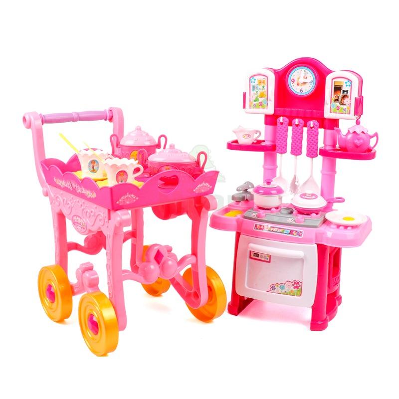 سانجاو - مجموعة مطبخ مع عربة ادوات حفلات الشاي