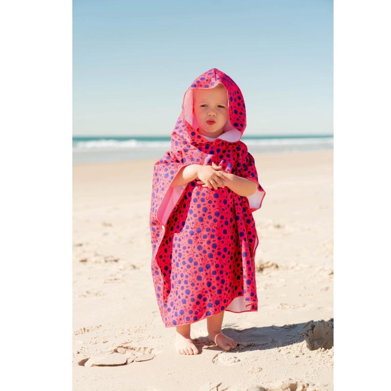 سيشل - رداء منشفة تصميم الصدف وردي - كبير