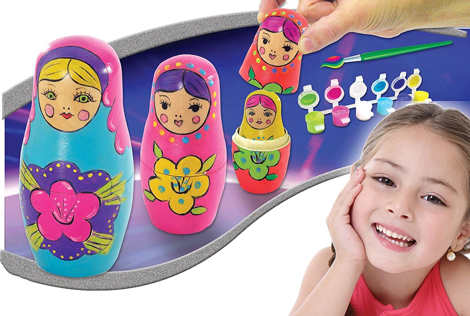 مجموعة تلوين دمى بابوشكا الروسية القابلة للتكديس