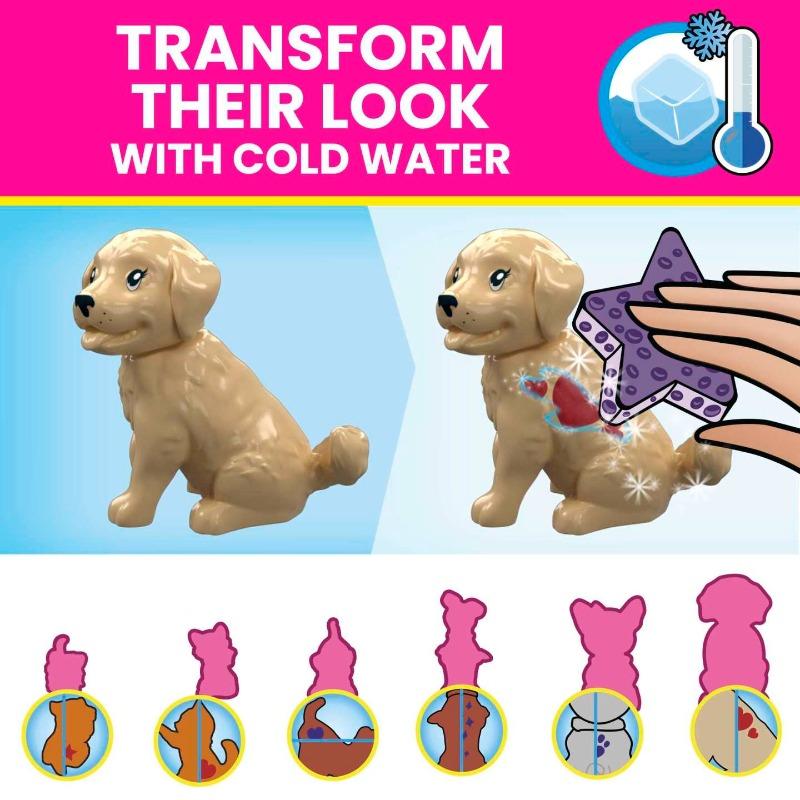 Mega Bloks Barbie Color Reveal Train 'n Wash Pets