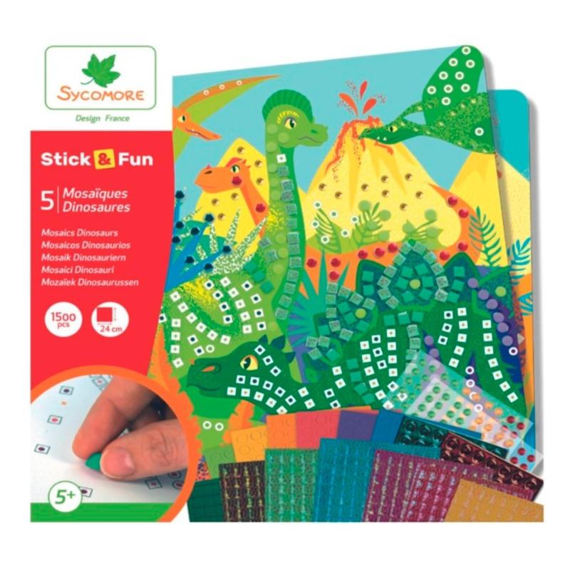 Sycomore Stick & Fun 5 Mosaics Dinosaurs