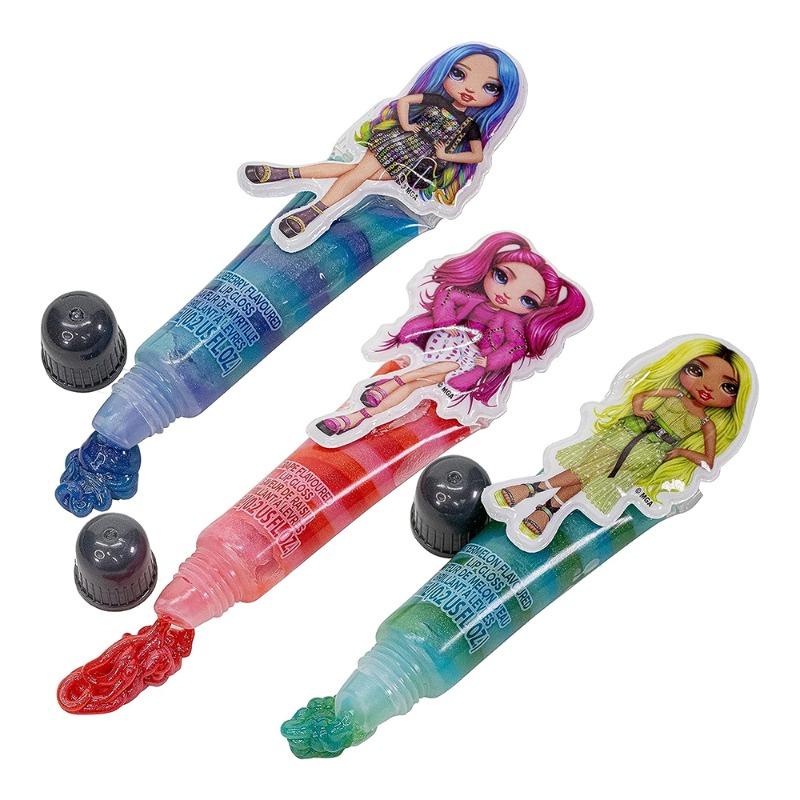 رينبو هاي - مجموعة ملمع شفاه مع حقيبة - 6 قطع