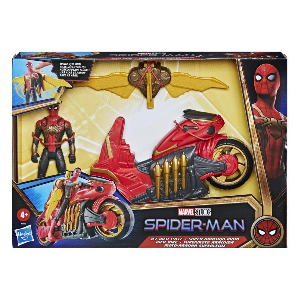 Marvel Spiderman Figure With Jet Web Cycle