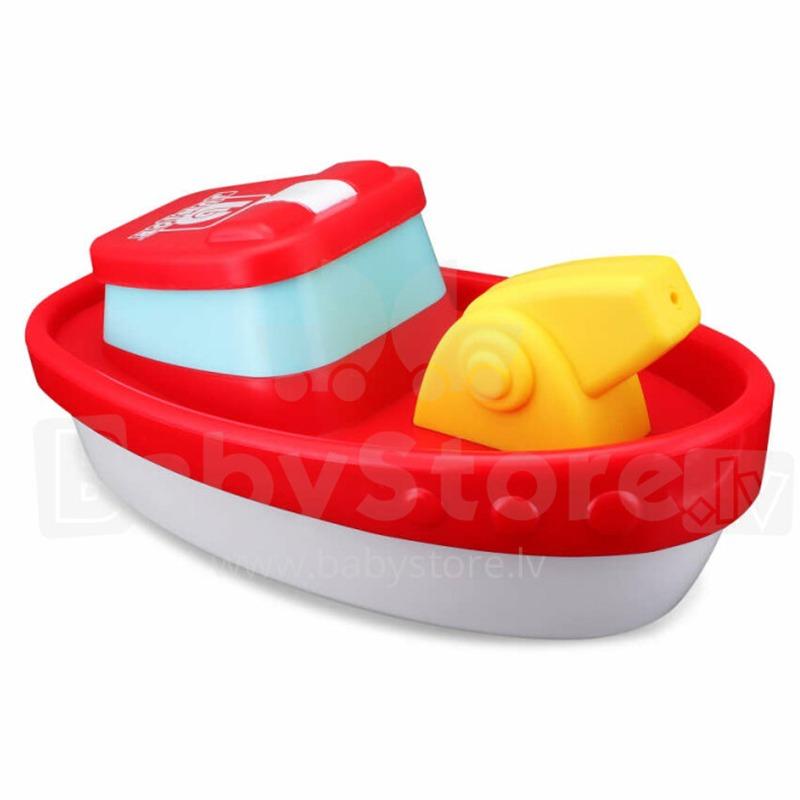 Bburago- Junior Bauer Spielwaren Toy Boat Red
